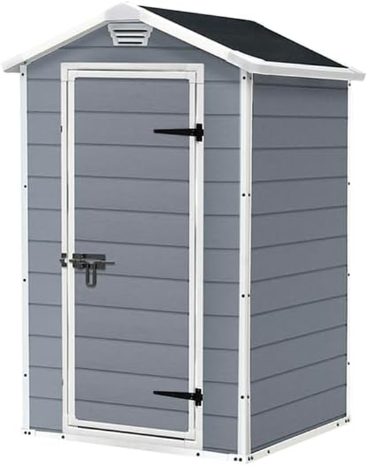 4 × 3 Ft Outdoor Garden Storage Shed – Grey